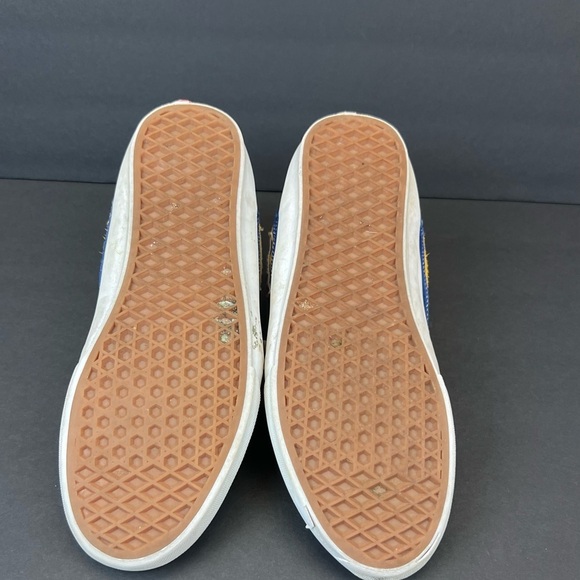 Vans Blue and Yellow Athletic Shoes with Skate-Inspired Design Men’s Size 10 - Picture 7 of 8